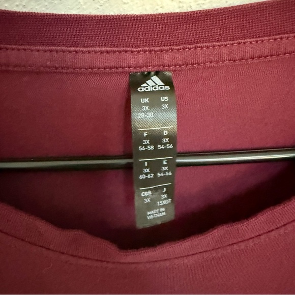Adidas Maroon Long Sleeve Top - Picture 7 of 8